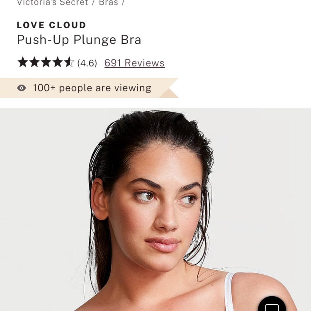 Victoria's Secret White Plunge Bra